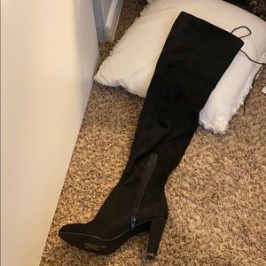 Black Knee High Boots
